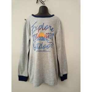 Eddie Bauer Kid's Grey Long Sleeve Tee Shirt Size Small (7/8)